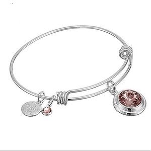 Alex and Ani Light Purple Swarovski bangle